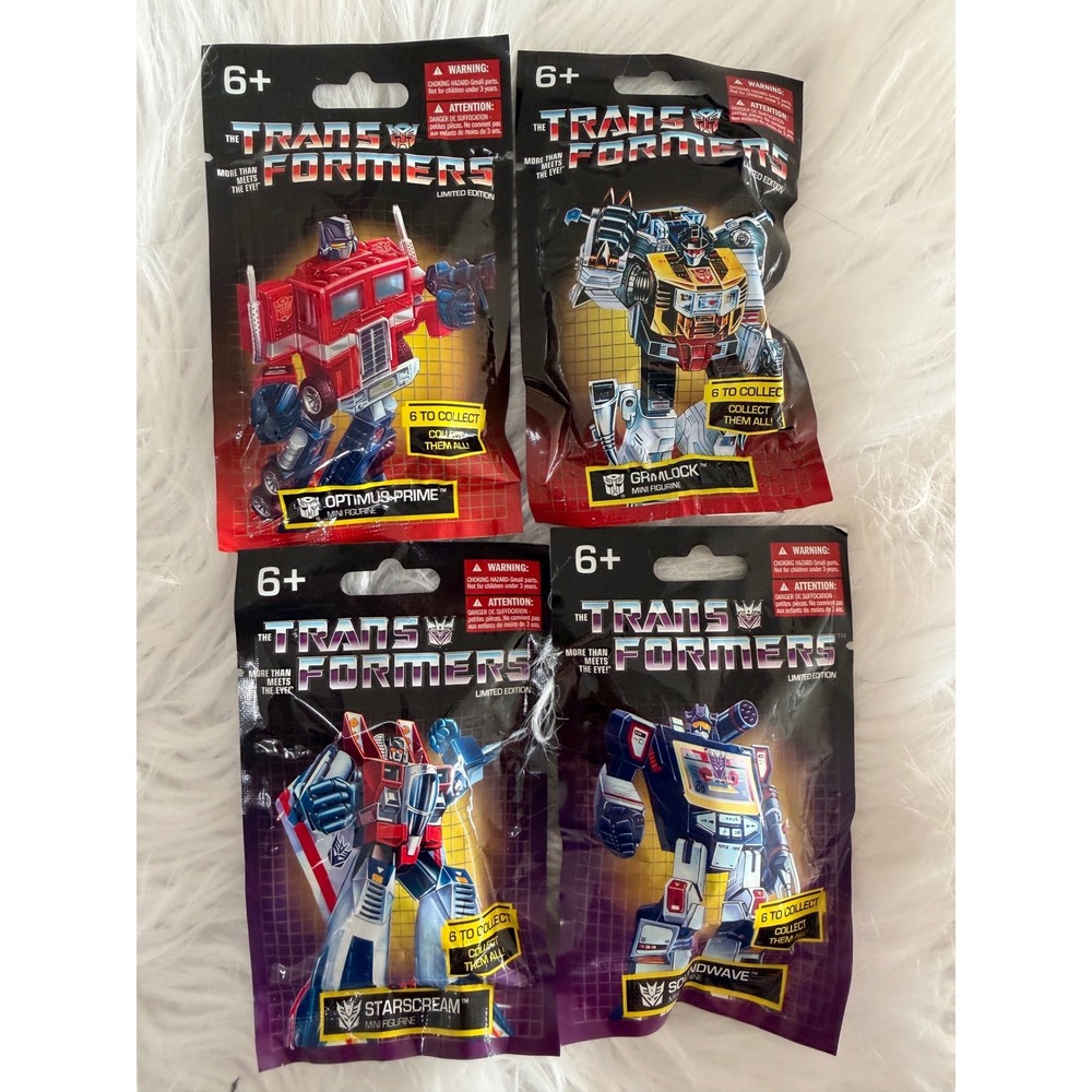 Transformers Mini Figurine Blind Bags Set of 4 Optimus Prime Grimlock Soundwave